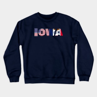 Iowa State/American Flag Logo Crewneck Sweatshirt